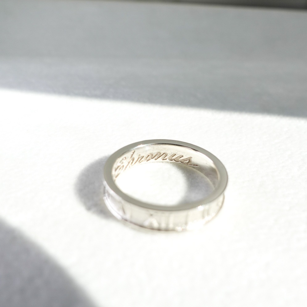 ローマ数字リング　4㎜幅