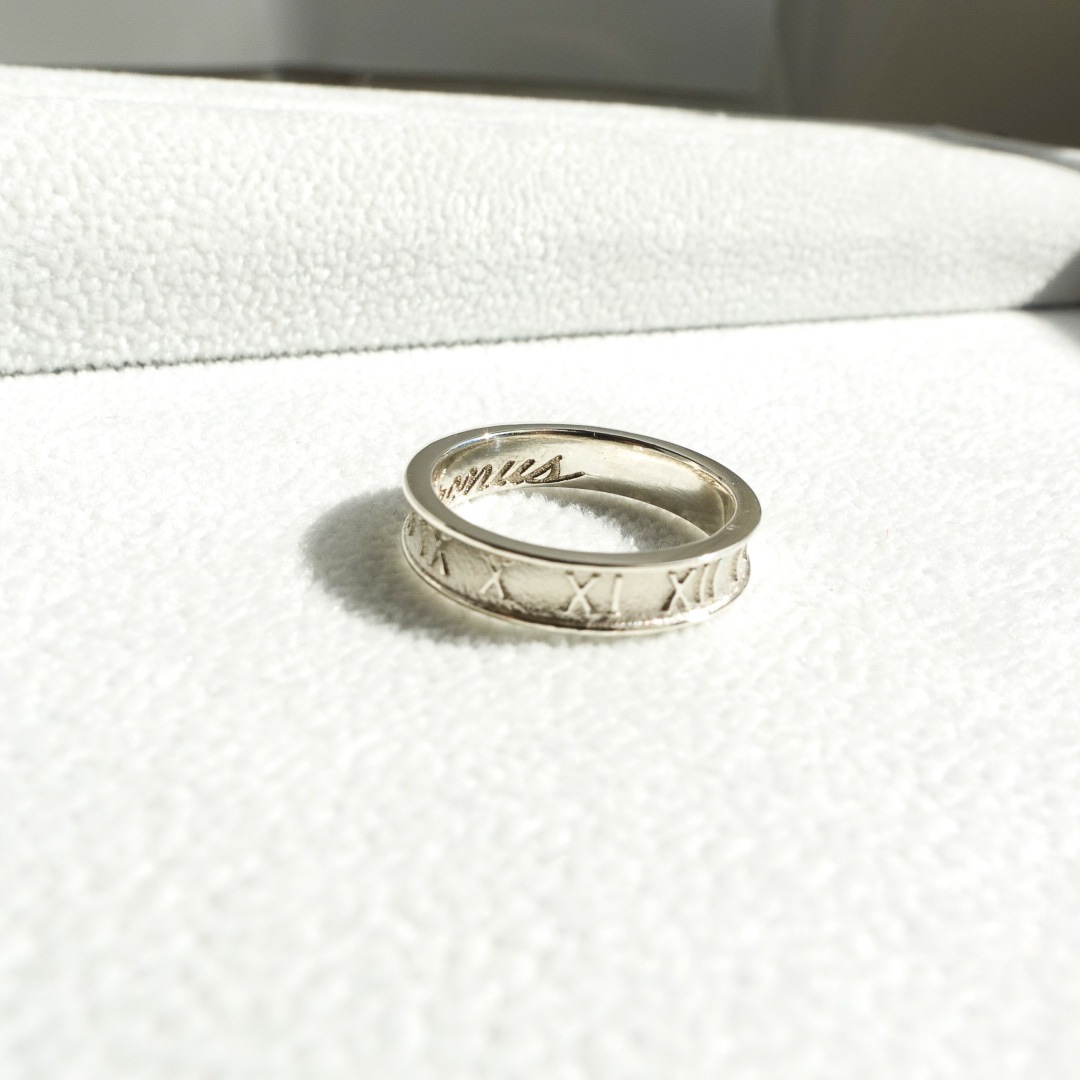 ローマ数字リング　4㎜幅