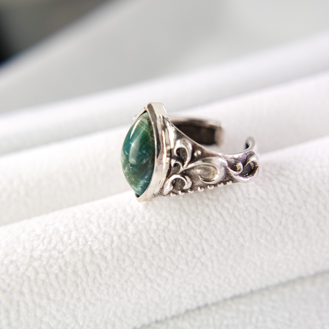 夜光貝アラベスクリング　