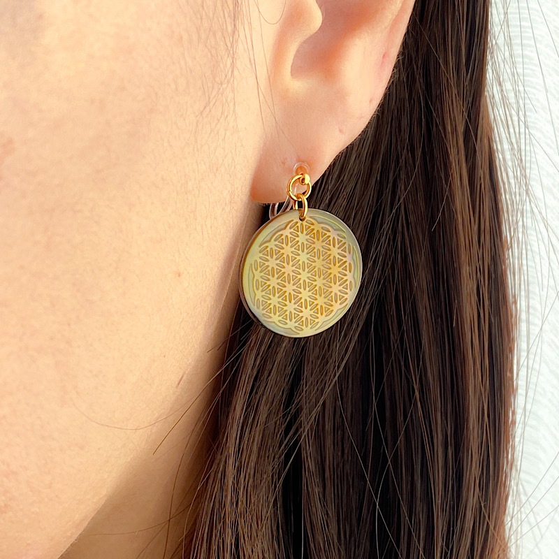 フラワーオブライフピアス