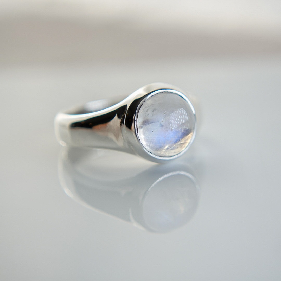 ホワイトラブラドライト　シルバーリング