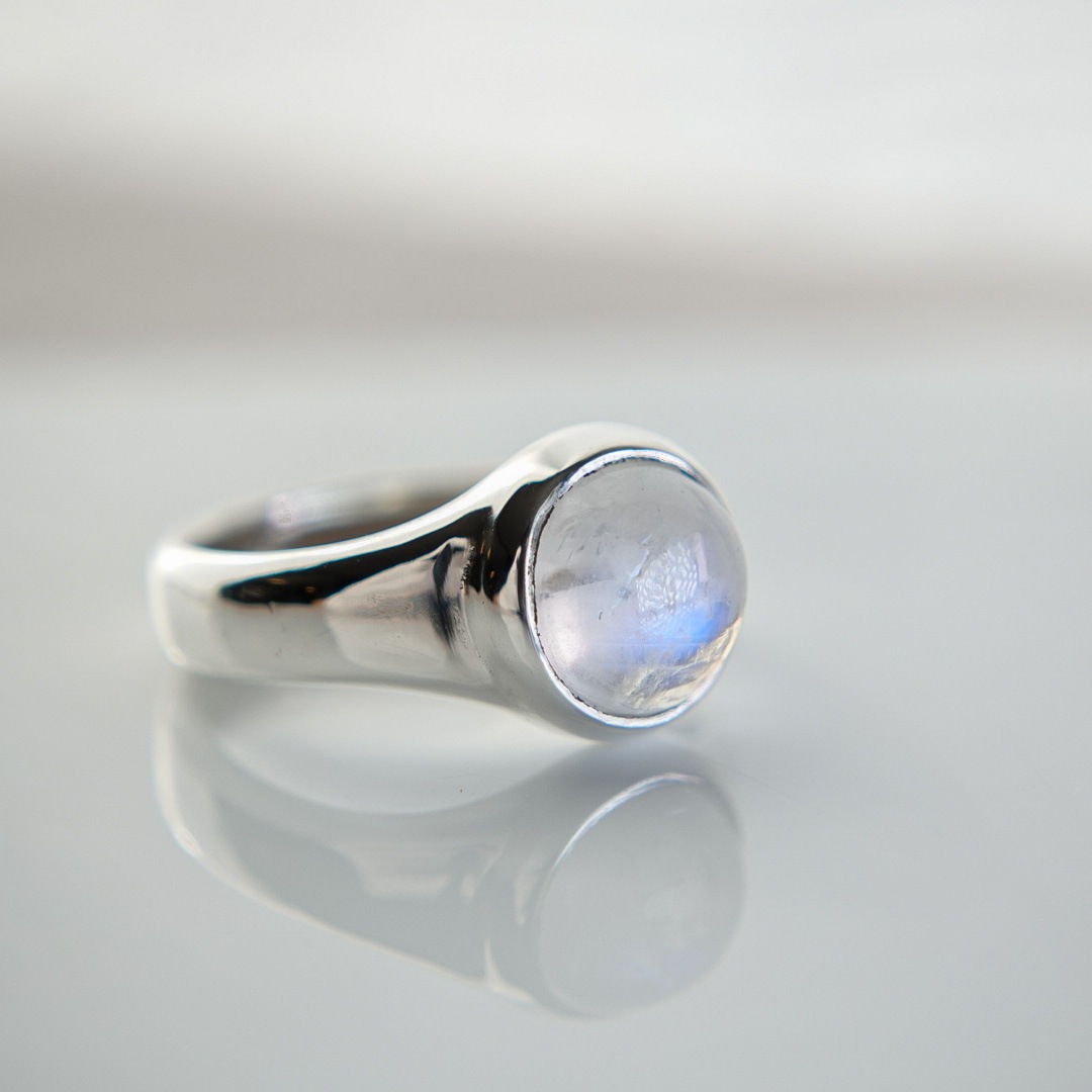 ホワイトラブラドライト　シルバーリング