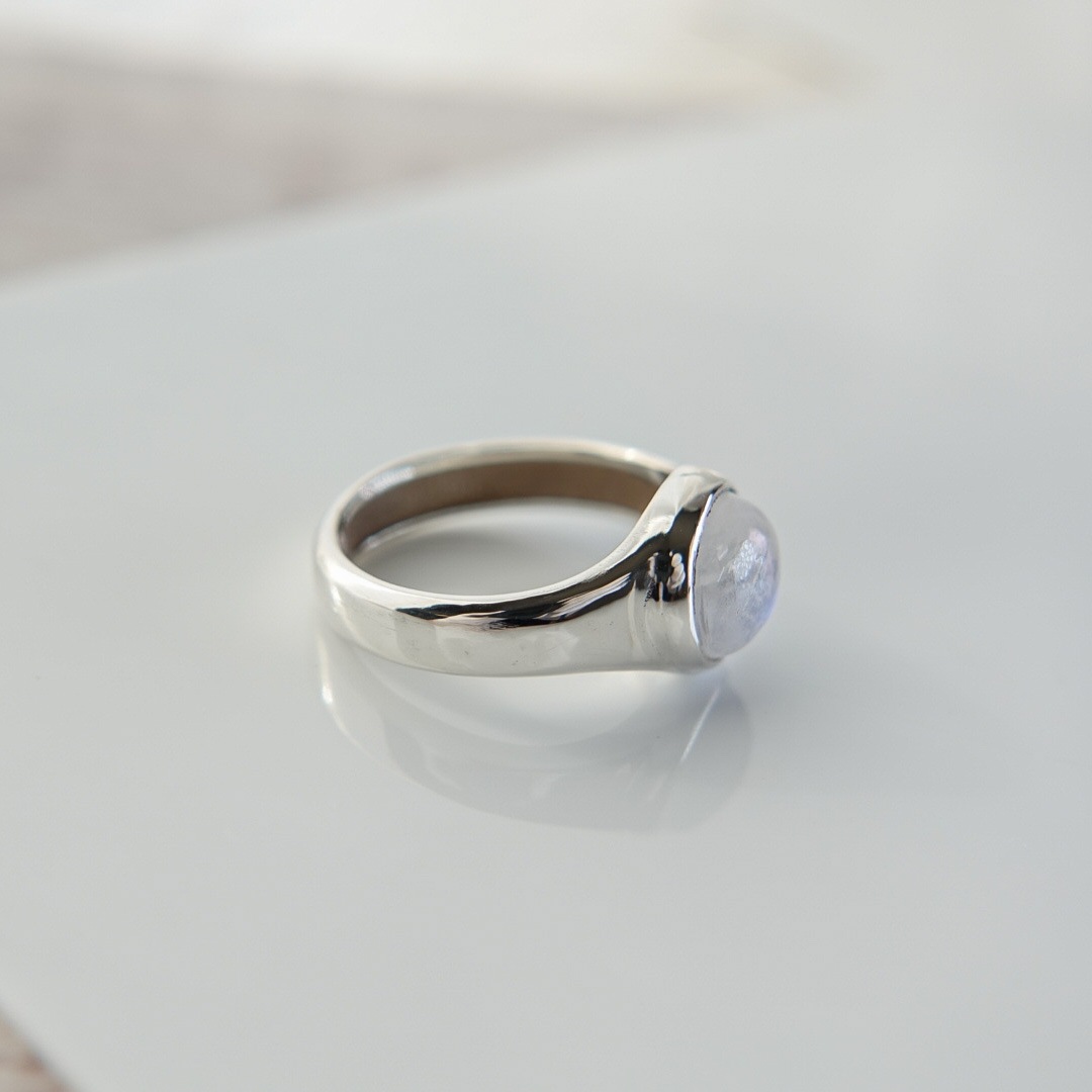 ホワイトラブラドライト　シルバーリング