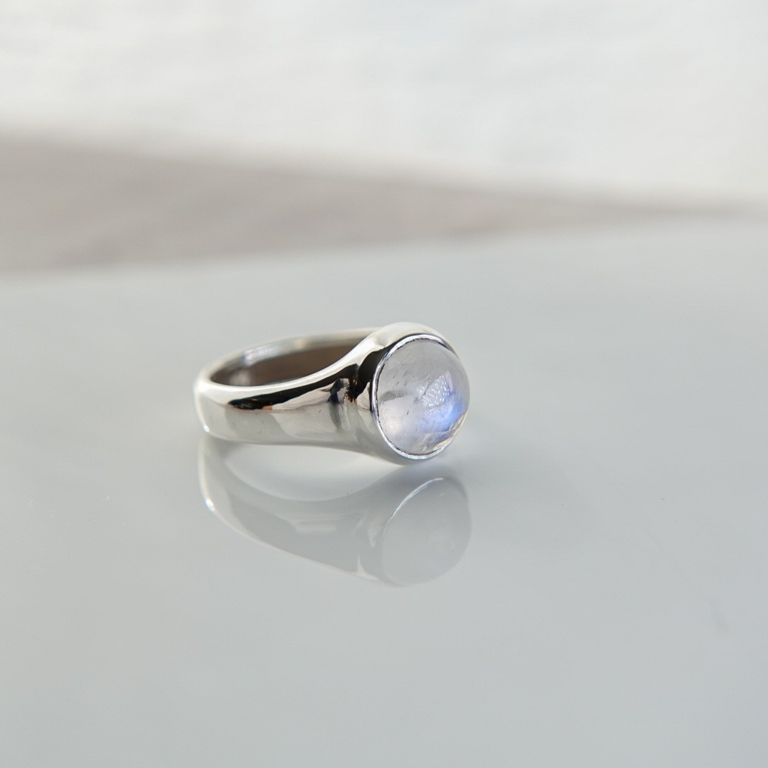 ホワイトラブラドライト　シルバーリング
