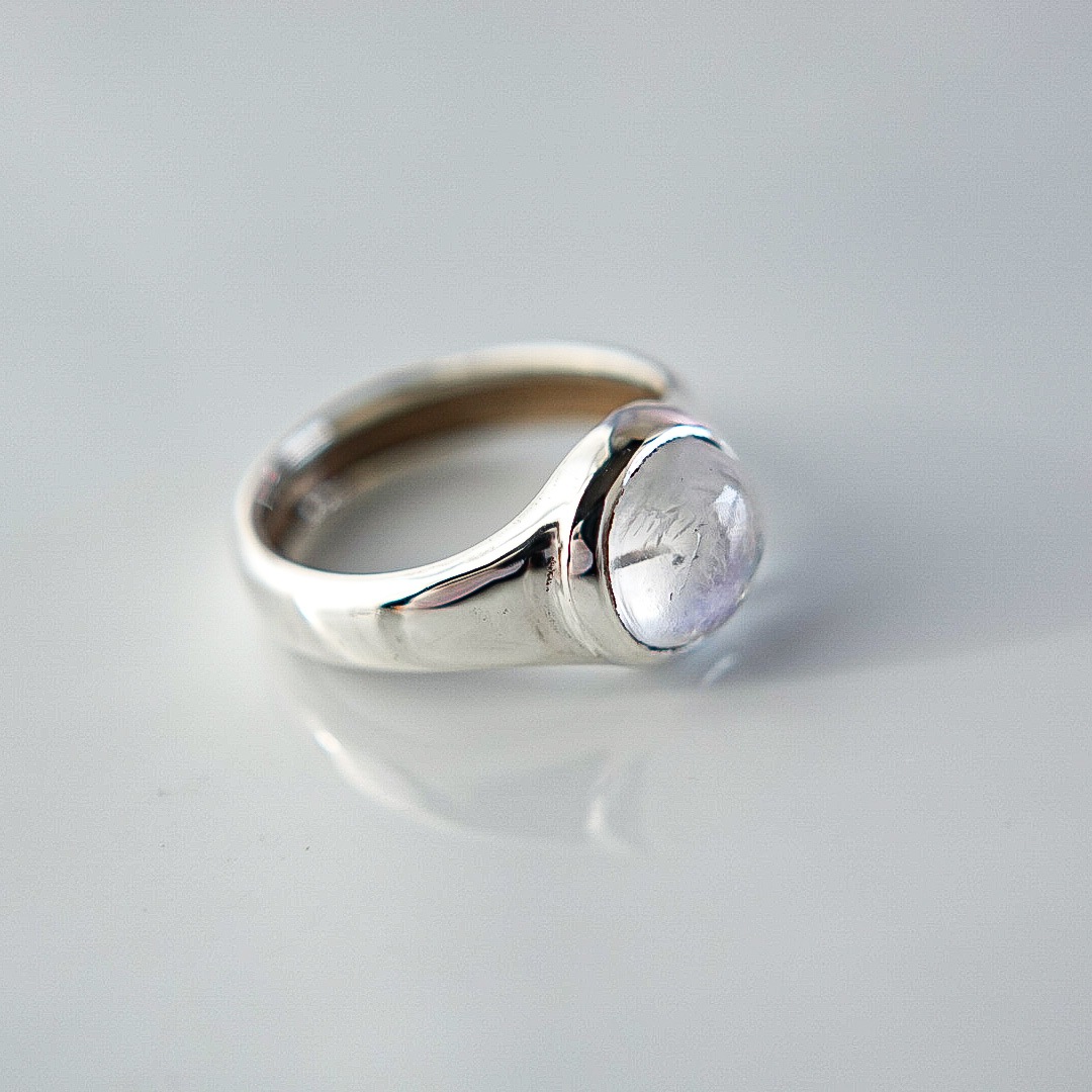 ホワイトラブラドライト　シルバーリング