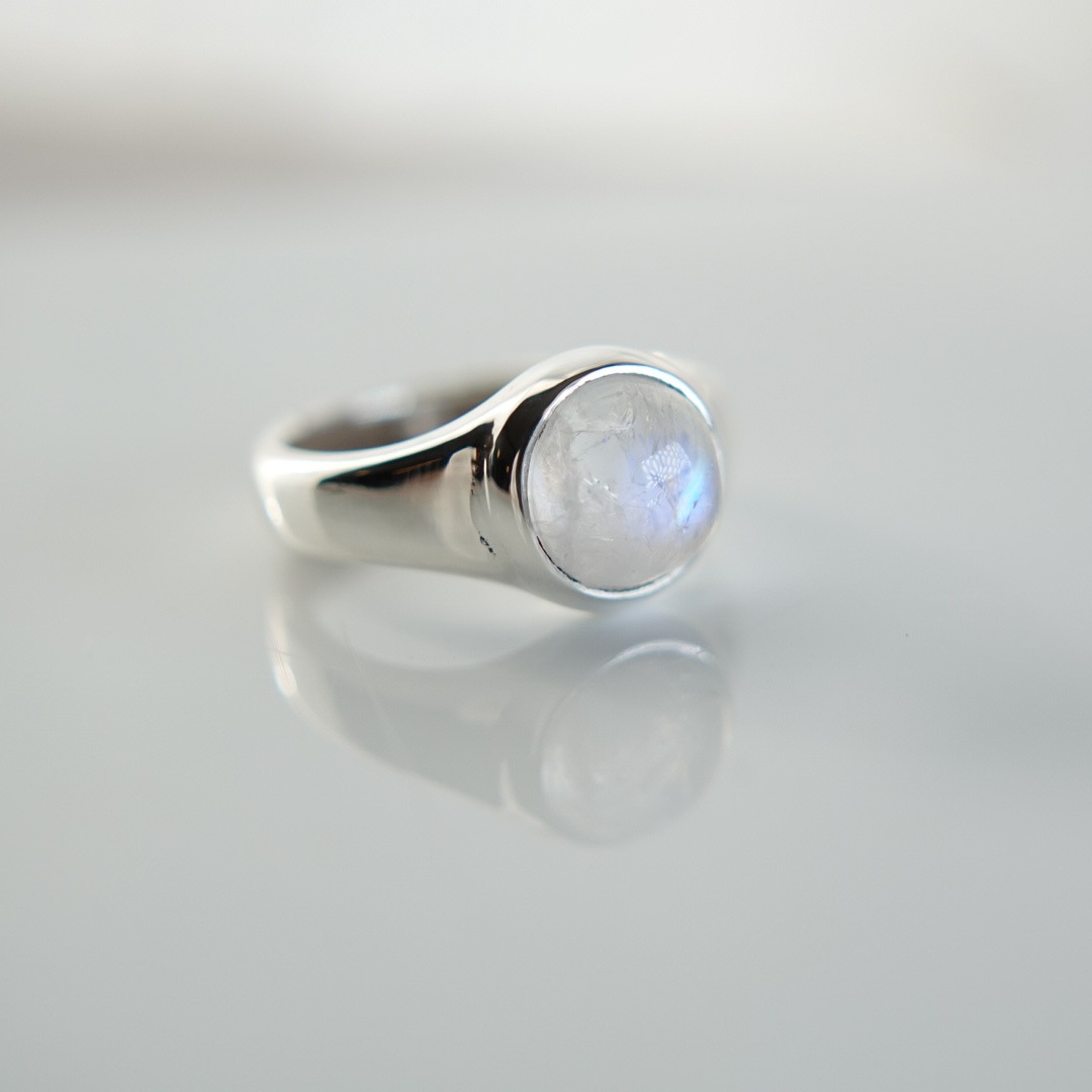 ホワイトラブラドライト　シルバーリング