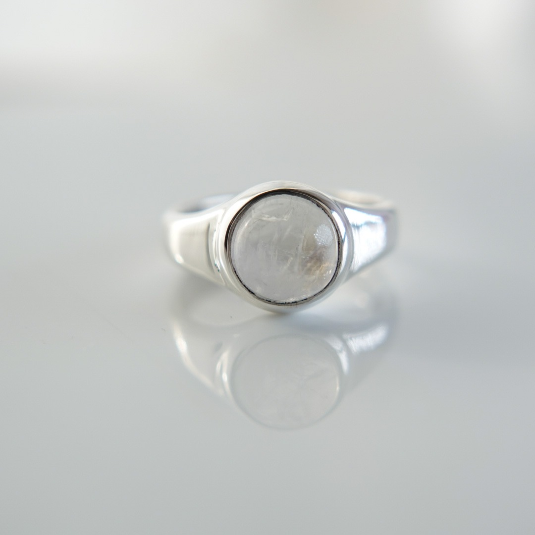 ホワイトラブラドライト　シルバーリング