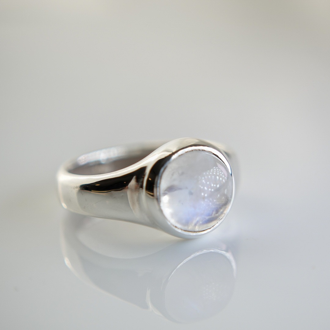 ホワイトラブラドライト　シルバーリング