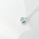 アクアマリン　アラベスクシルバーネックレス