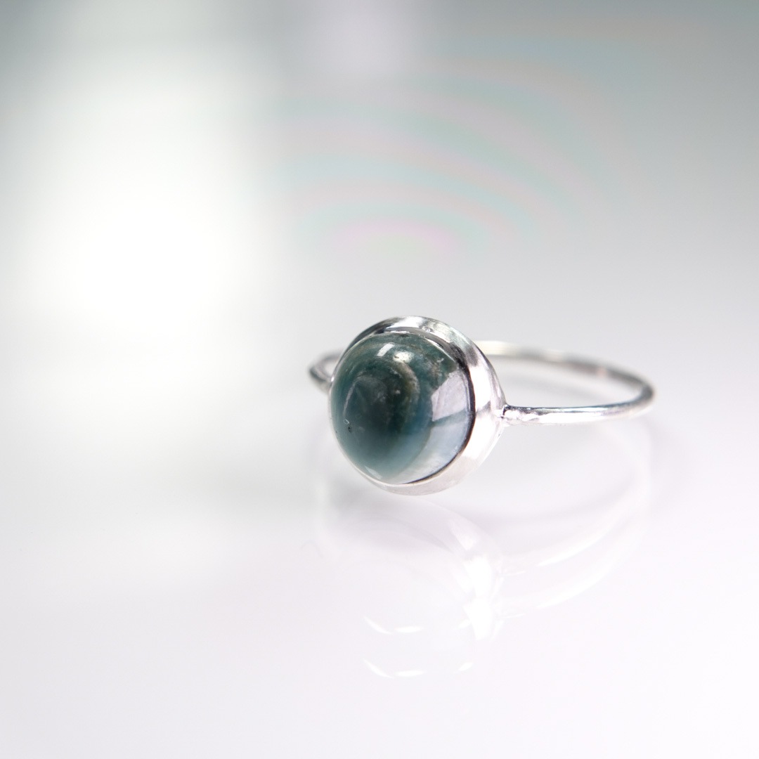 夜光貝グリーンルースのシルバーリング