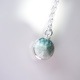 一点作品　夜光貝グリーンルース　フラワーオブライフネックレス