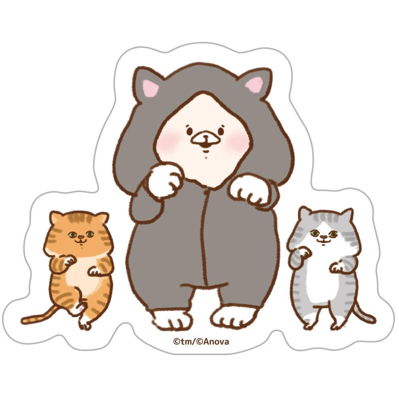 ともだちはくま ステッカー ねこ ともだちはくま エイノバキャラクターショップ