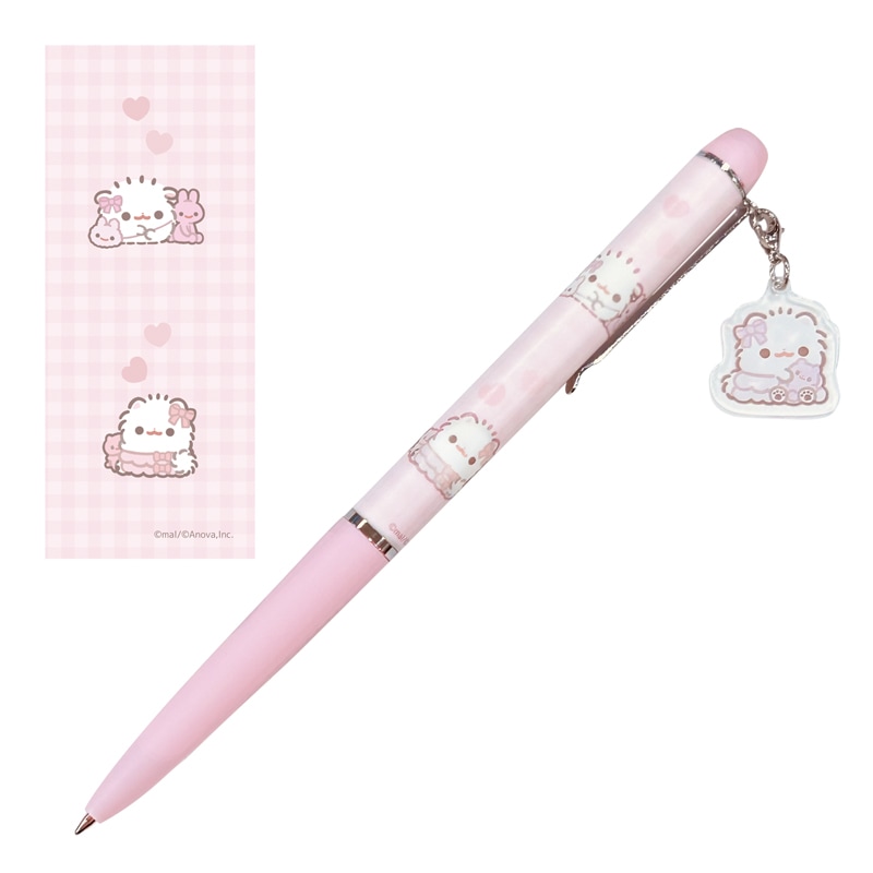 No.728 わんちゃんチャーム付ボールペン980円(*´ω`*)♪ ポメラニアンもち チャーム付きボールペン（ピンク） | ポメラニアン