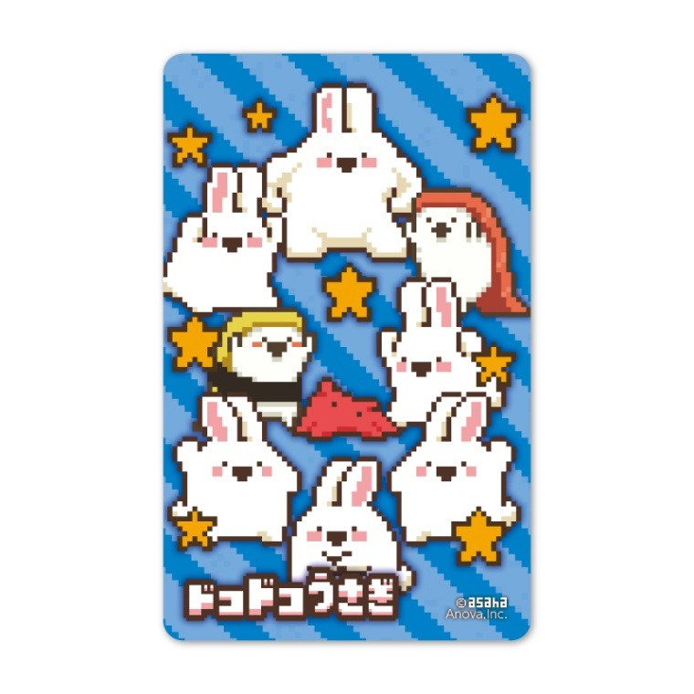 ドコドコうさぎ うごく！ステッカー（お寿司とメンダコも一緒