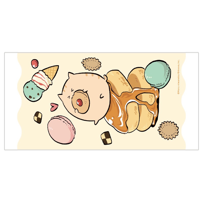 にわねこ マイクロファイバーバスタオル（Sweets!） | にわねこ | エイ