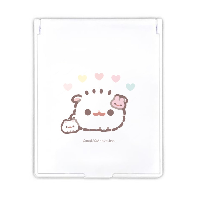 ポメラニアンもち（しらたま）スタンドミラー | ポメラニアンもち