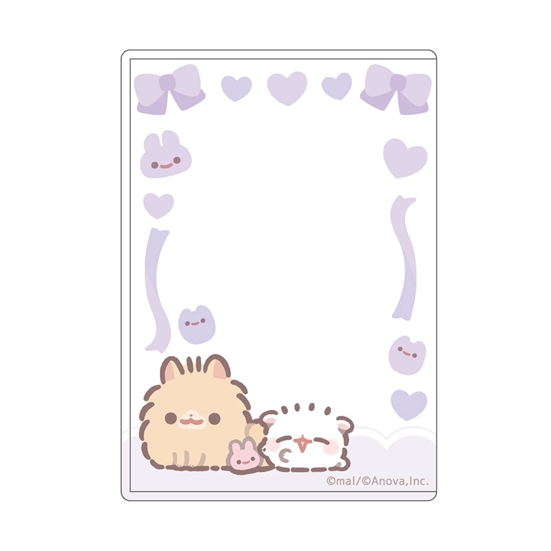 ポメラニアンもち（しらたま）硬質カードケース（B8）（むらさき