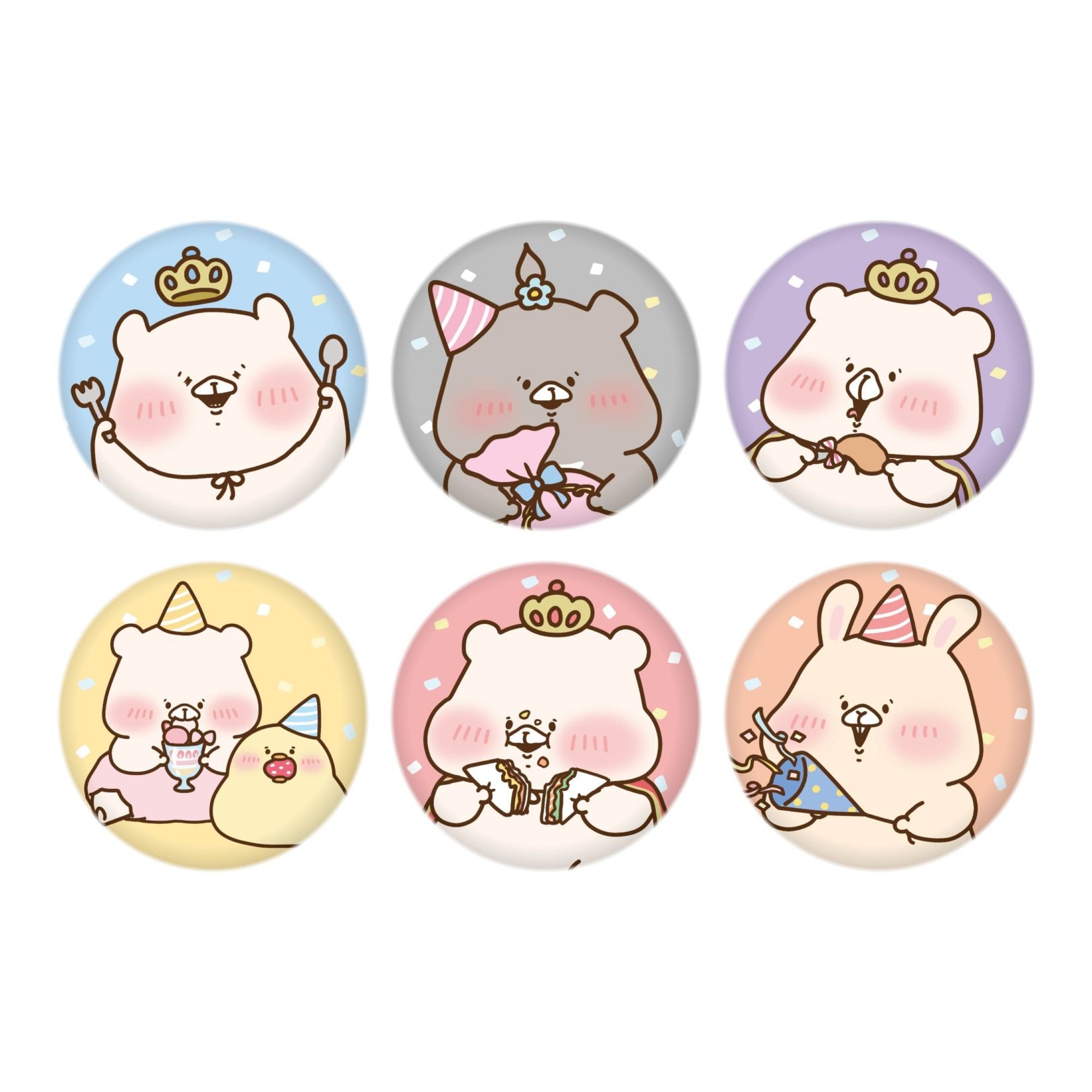 カプコンカフェ×ともだちはくま10周年 ふわふわ缶バッジ