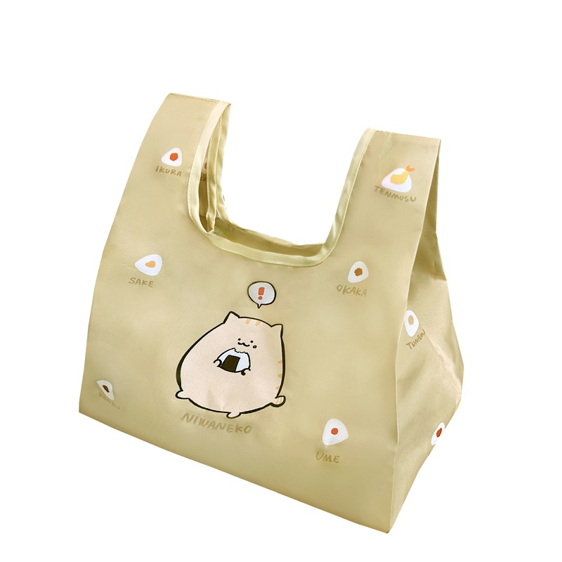 専用　エコネコ6枚セット エコバッグ 折りたたみ 猫柄 マチ広 コンパクト 弁当 コンビニバッグ