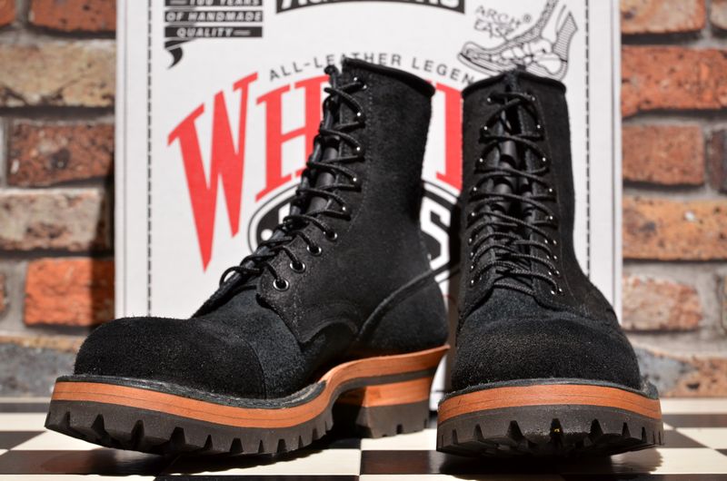 ホワイツ スモークジャンパー ラフアウト 9E ホワイツ スモークジャンパー 9.0E ブラック ラフアウト 7