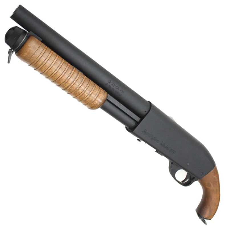 S&T　M870 ソードオフ リアルウッド エアーショットガン