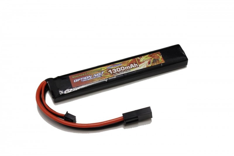 OPTION NO.1　HIGH POWER 7.4V 1300mAh リポバッテリー【GB0013M】