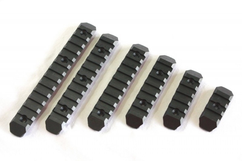 KEYMOD & M-LOK対応 ポリマーレールSet 6Pcs BK