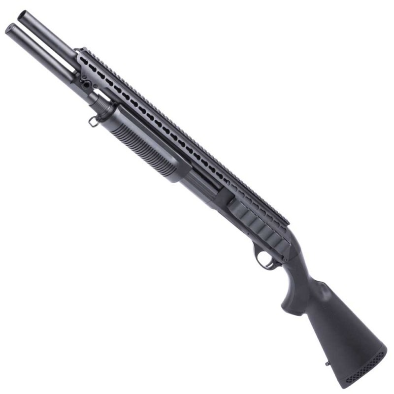 CYMA M870-L Keymod Tac. 固定ストック フルメタルショットガン BK