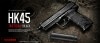 【東京マルイ】 ガスブローバック HK45 タクティカル サイレンサー付 BKカラー