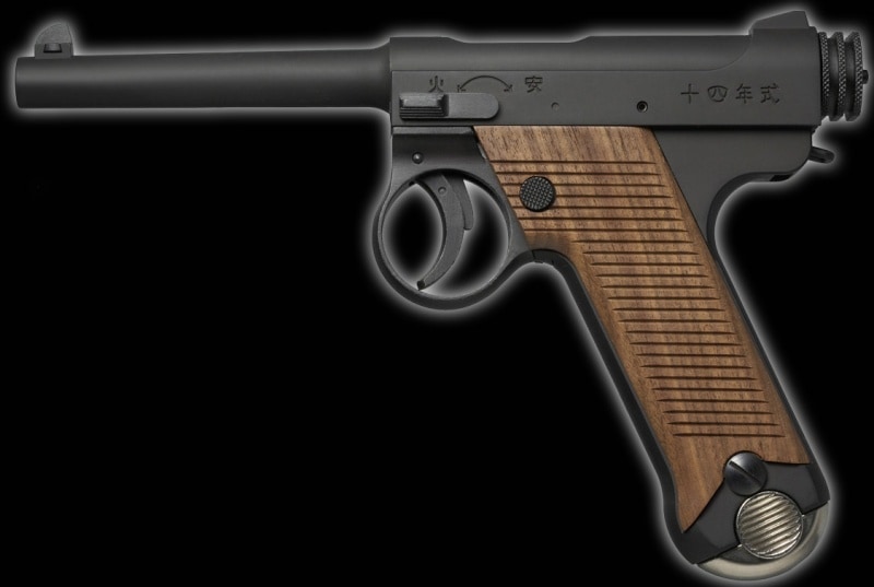 マルシン 南部14年式・6mm ガスブローバック 前期モデル ブラックHW 木製グリップ