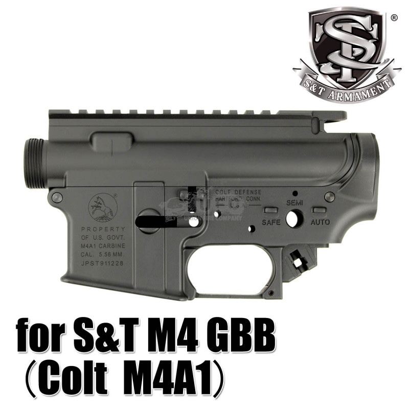 S&T M4 GBB用 メタルフレームBK(Colt M4A1刻印)