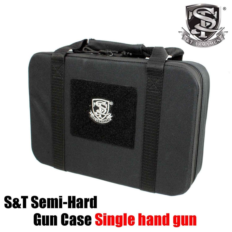 S&T セミハード シングルハンドガンケース Black
