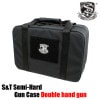 S&T セミハード ダブルハンドガンケース Black