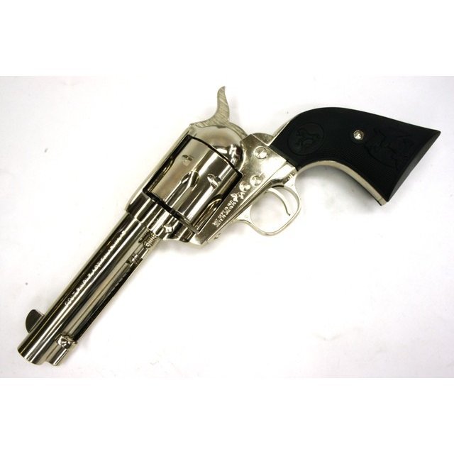 タナカ ガスガン コルト SAA.45 デタッチャブル シリンダー 4-3/4インチ シビリアン ニッケルフィニッシュ