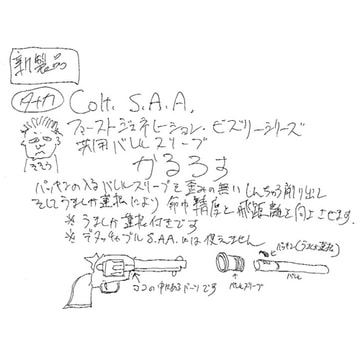 FIRE FLYファイアフライ バレルスリーブ かるろす タナカワークス Colt SAA.45 1st 用（うましか蓮根甘口付）
