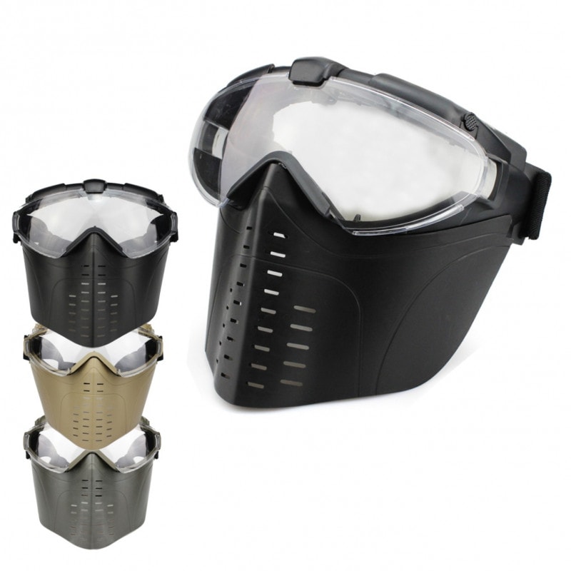 WOSPORT 電動ファン内蔵 フルフェイスゴーグル BK (MA24B)