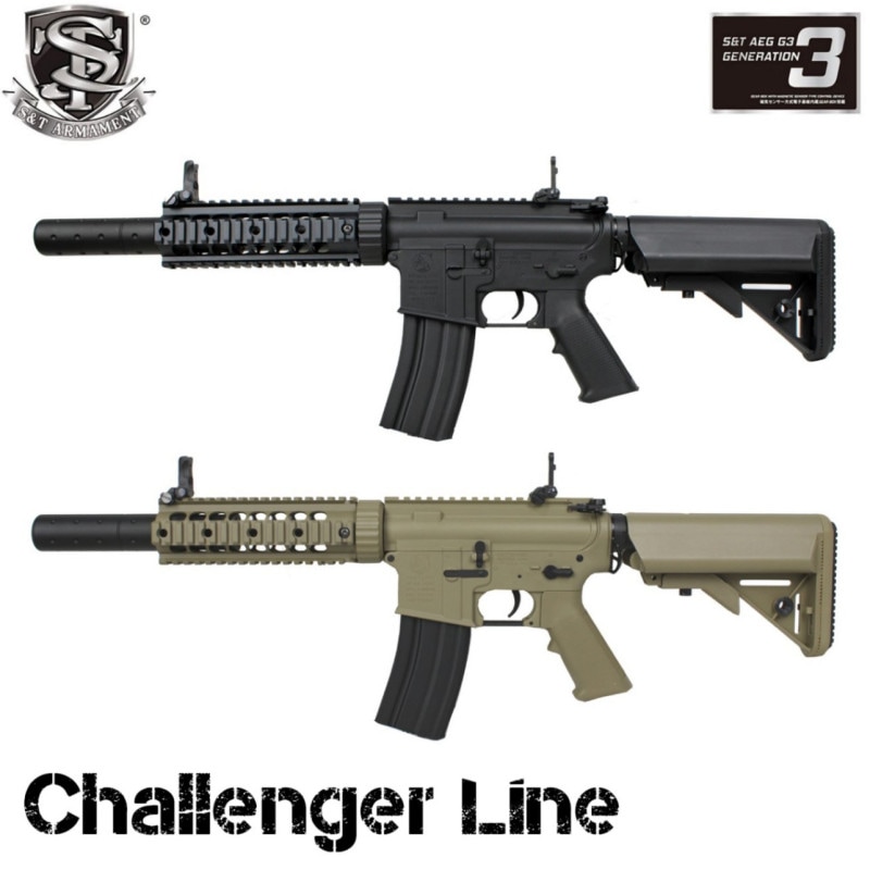 S&T M4 CQB FF 7インチ チャレンジャーライン G3電動ガンBK（COLT刻印）【180日間安心保証つき】
