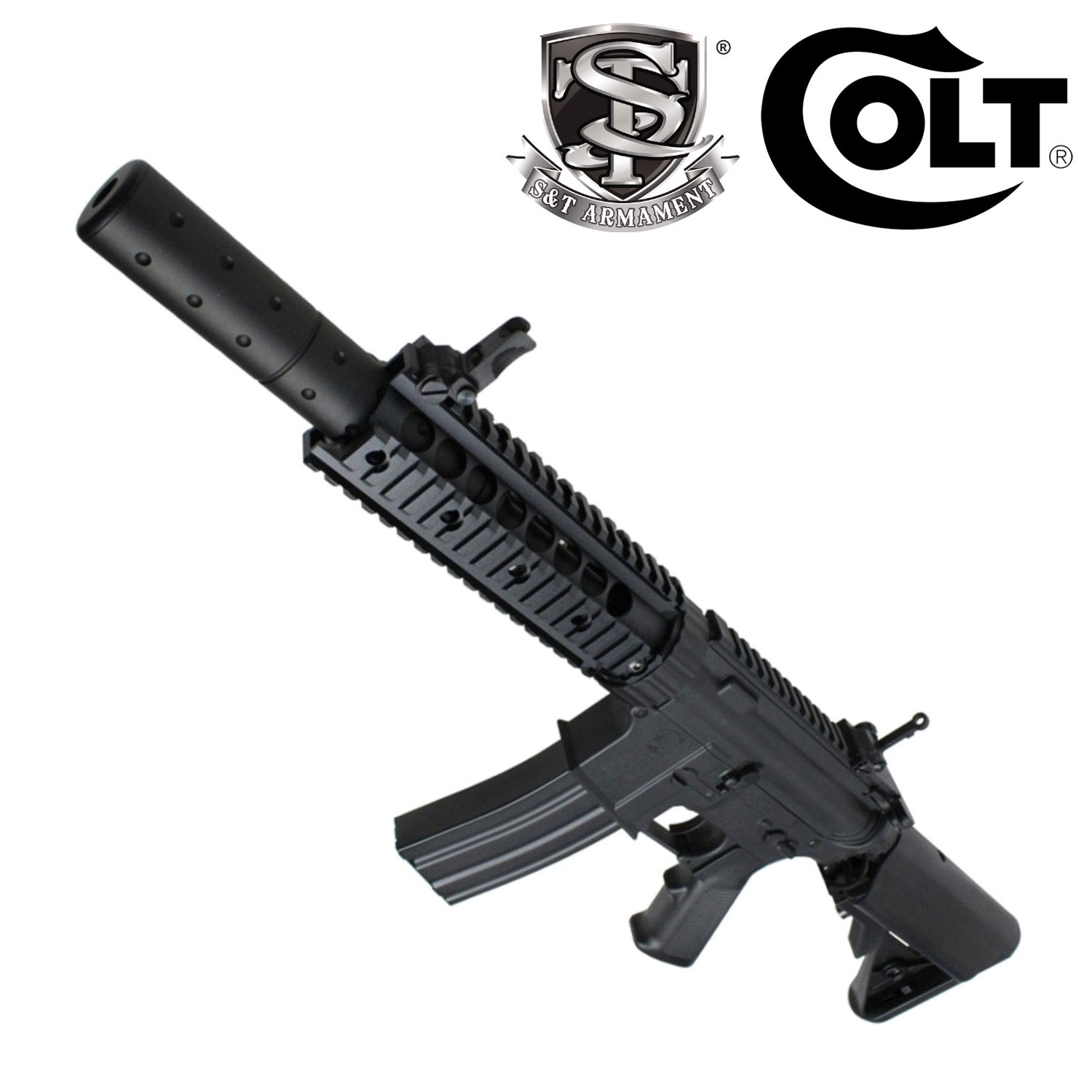 S&T M4 CQB FF 7インチ チャレンジャーライン G3電動ガンBK（COLT刻印