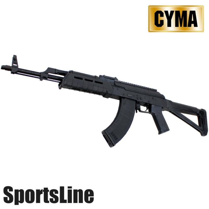 【メーカー別セール・CYMA】CYMA M-STYLE AKM M-STOCK FRPスポーツライン電動ガン BK【180日間安心保証つき】