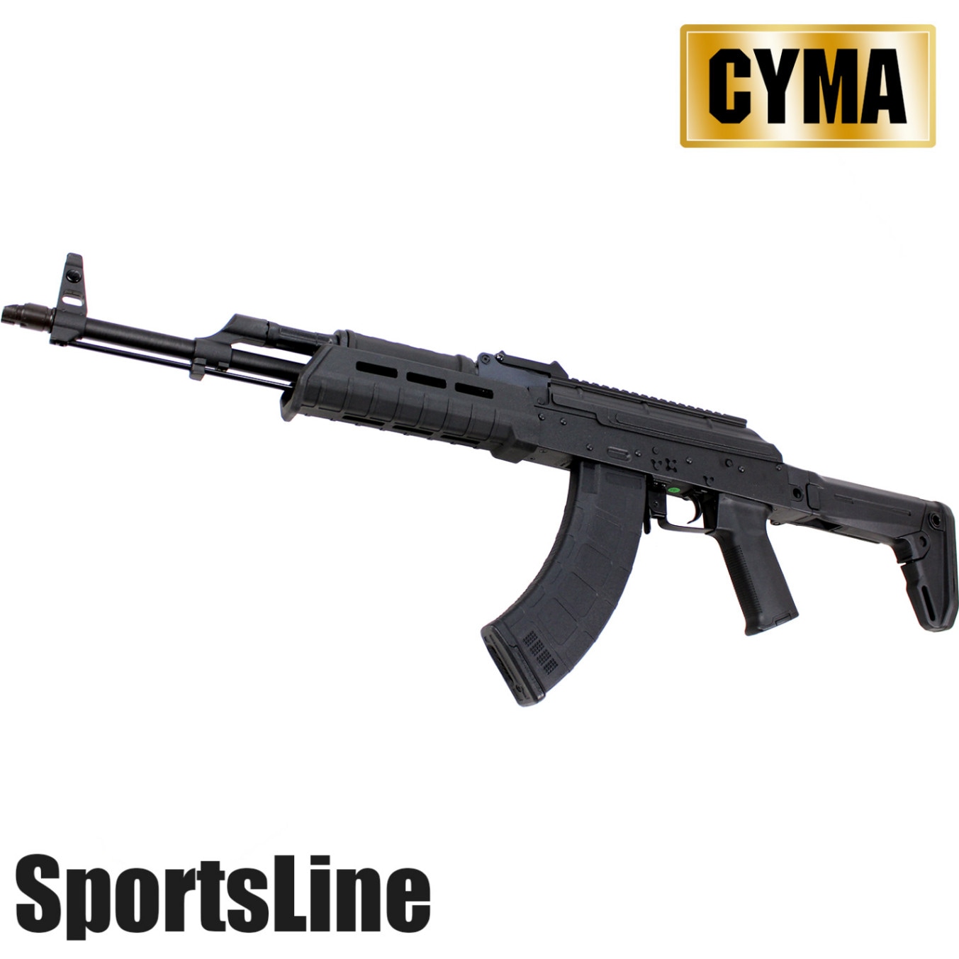 CYMA M-STYLE AKM S-STOCK FRPスポーツライン電動ガン BK