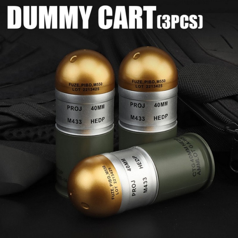WOSPORT M433タイプ ダミーグレネードランチャーカートリッジ 3ps
