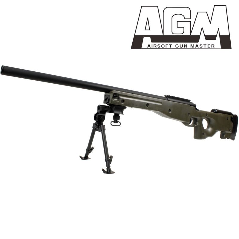 【GMOお得セット】AGM L96 エアコッキングライフル OD【予備マグ＆スコープセット】