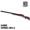 【GMOお得セット】S&T M40 エアーコッキング ライフル リアルウッド【スコープ＆バイポッド＆予備マグセット】【180日間安心保証つき】