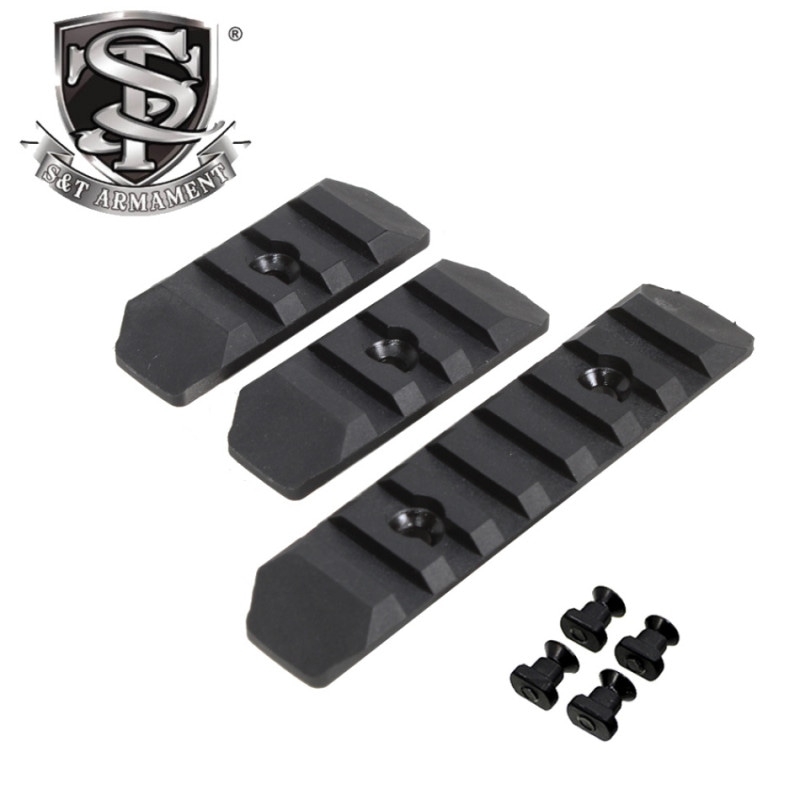 S&T M-LOK対応 ポリマーレール(7,3,3Slot Set) 3Pcs