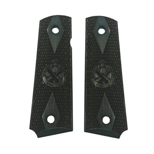 ALTAMONT 1911フルサイズ用 SPRINGFIELD Cross Cannon グリップ シルバーブラック 黒系