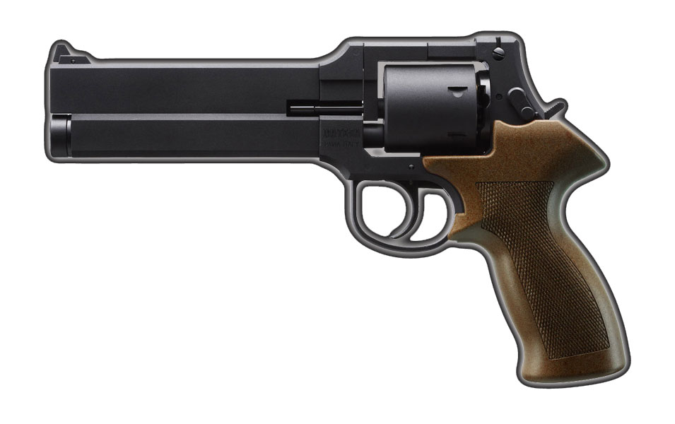 マルシン マテバリボルバー/6mm/X/WDB/5インチ/ブラックラバー塗装プラグリップ