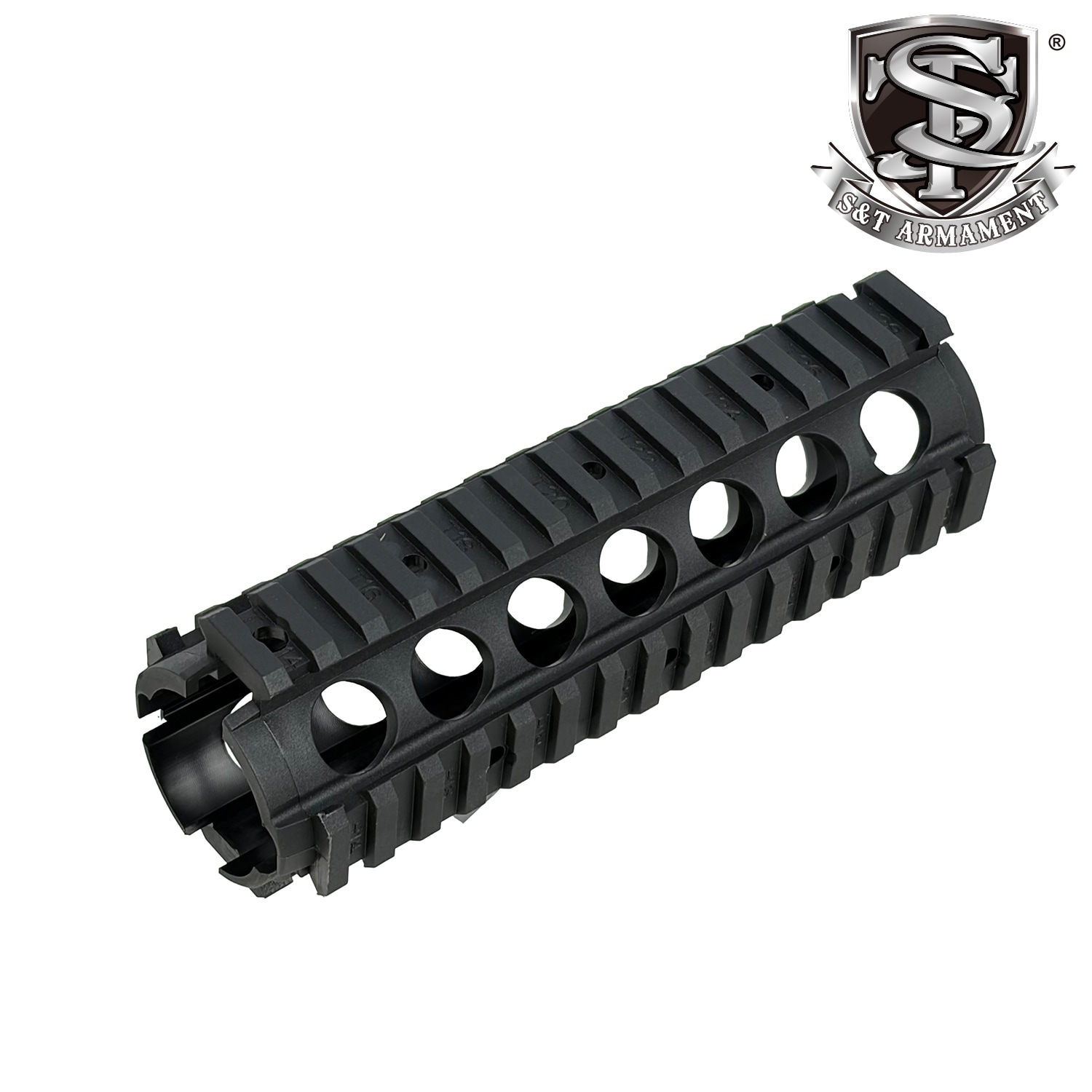 S&T 電動ガン用 M4ナイロンレールハンドガード BK