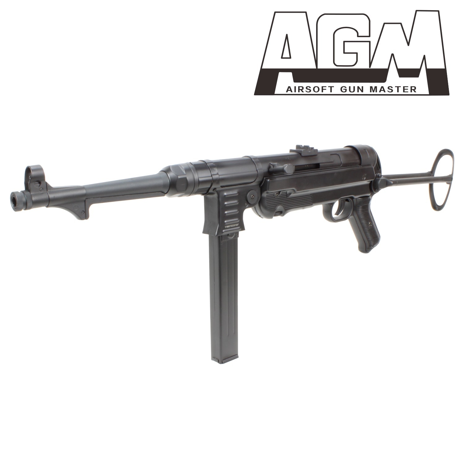 限定特価】AGM MP40 フルメタル電動ガン BK(14mm正ネジ仕様)【180