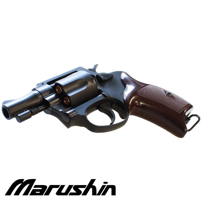 【4月頃入荷予約】マルシン ポリスリボルバー 2インチ ガスガン /Xカートリッジ/マットブラック/ABS/樹脂グリップ