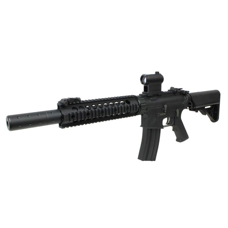 S&T M4 CQB FF9インチ チャレンジャーライン G3電動ガン BK(COLT 刻印)【T-1タイプドットサイトセット】